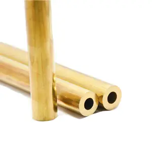 Precio de fábrica Tubo de latón Dimensiones Soldadura de tubos redondos de latón roscado interno sólido