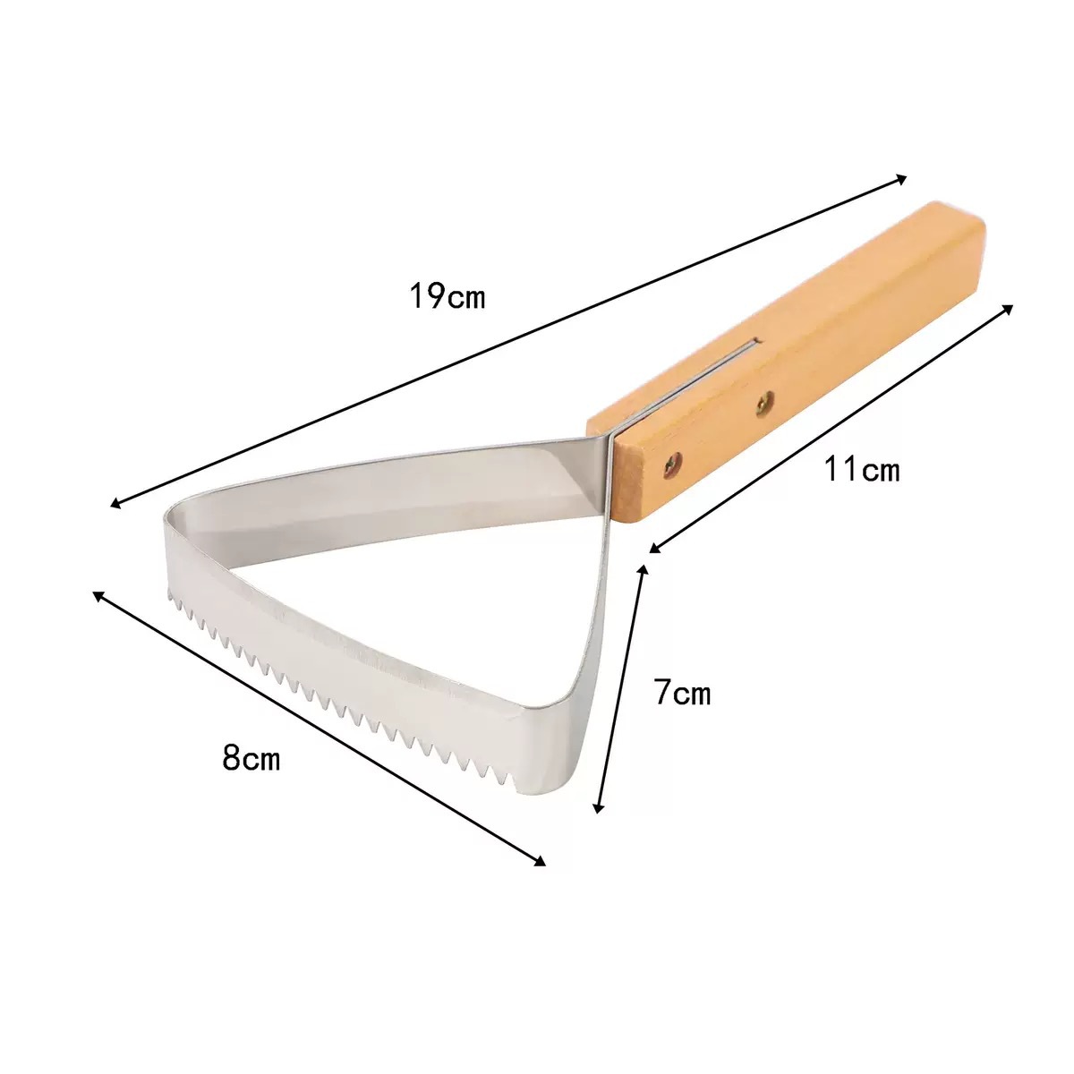 19*8 cm/couleur bois