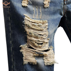 Vente en gros à prix réduit de shorts en denim déchirés pour hommes, pantalons et shorts en jean déchirés de qualité supérieure au design personnalisé - Product Image 1