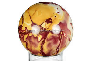 Sphère de cristal de jaspe mookite naturel poli, pierre de guérison - Product Image 6