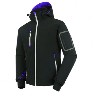 Reflective Safety <b>Softshell</b> <b>Jacket</b> Men <b>High</b> <b>Visibility</b> Workwear Custom Logo Printing Waterproof OEM - Product Image 6