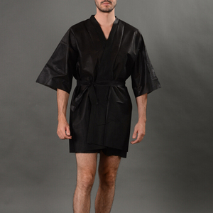 Kimono desechable no tejido de nailon y poliéster, bata de SPA para suministros de belleza, bata de sauna - Product Image 4