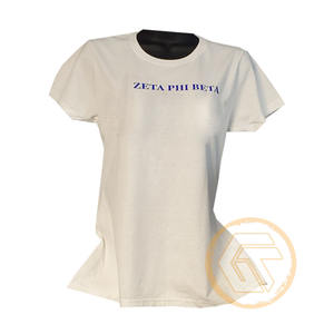 Camisetas Personalizadas al por Mayor para Mujeres de la Hermandad Zeta Phi Beta, Ropa Casual de Alta Calidad, Transpirable, 100% Algodón, Cuello Redondo, Corte Regular - Product Image 1