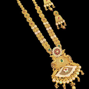 ENSEMBLE DE BIJOUX INDIENS TRADITIONNELS ET À LA MODE EN CUIVRE ENSEMBLE DE BIJOUX DE MARIAGE POUR FEMMES BOUCLES D'OREILLES ET COLLIER - Product Image 1
