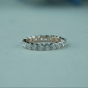 แหวนเพชรสำหรับปลูกในห้องปฏิบัติการสุดหรูทรงกลม VS1ชัดเจนได้รับการรับรอง IGI SGL โกลด์โรสโกลด์ - Product Image 4