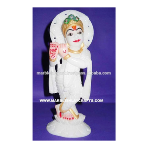 Estatua de Krishna de mármol hecha a mano - Product Image 1