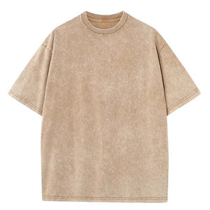 Camiseta para hombre, camiseta Rosa Clara para hombre, Camiseta 100% de algodón con lavado ácido, camiseta de gran tamaño, camiseta superior a precio razonable con logotipo personalizado OEM - Product Image 2