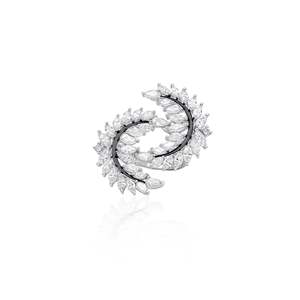 Bague en diamant style boomerang - Product Image 2