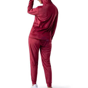 Conjuntos Deportivos Casuales de Primavera para Mujer, con Logotipo Bordado Personalizado, Dos Piezas, Sudadera con Capucha y Pantalones Jogger - Product Image 3