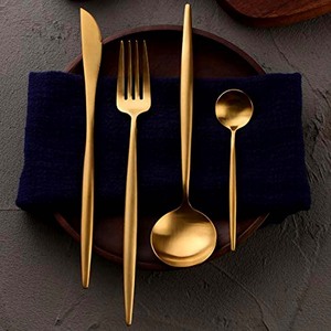 Juego de cubiertos de lujo con diseño de mango giratorio único de plata de acero inoxidable de alta calidad para restaurante, boda, hogar, hotel - Product Image 5