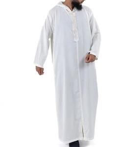 ชุดเดรสมุสลิมสำหรับผู้ชาย, ชุดเดรสมุสลิมมีฮู้ดสำหรับการสวดมนต์อิสลามผู้ชายผ้าอาหรับซาอุดิอาระเบียสำหรับผู้ชายมุสลิมสวมใส่ผู้ชาย jubbah daffa - Product Image 6