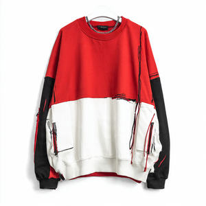 เสื้อกันหนาวขนแกะ500 GSM สำหรับฤดูหนาวเสื้อสเวตเชิ้ตผู้ชายไหล่ตกเสื้อคอกลมพิมพ์ลาย - Product Image 3