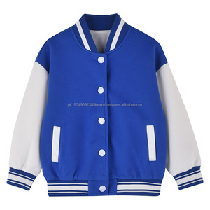 Blouson bombardier de baseball à logo personnalisé OEM pour garçons vestes d'université de baseball décontractées en coton pour enfants pour garçons et filles - Product Image 3