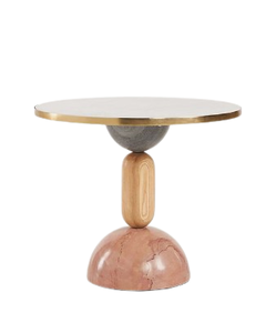 โต๊ะเหล็กเคลือบสีเขียวทันสมัยด้านบนโค้งมนเฟอร์นิเจอร์ในบ้านบ้านสวนโลหะโต๊ะข้าง - Product Image 3