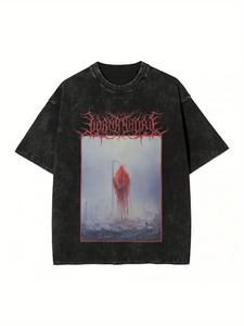 Camiseta de Manga Corta con Cuello Redondo para Hombre, 100% Algodón, Talla Grande, 260 Gramos, Tela de Lona Transpirable de Secado Rápido - Product Image 5