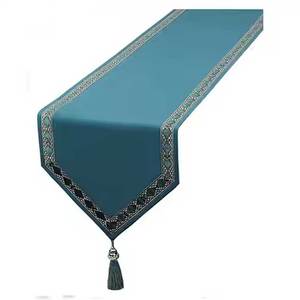 Haute qualité 100% pur coton chemin de Table approvisionnement en vrac blanc fête de mariage brodé fleur imprimé motif tissé Techniques - Product Image 5