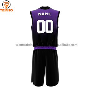 Short de basket-ball d'été pour hommes avec maillot imprimé Vêtements de sport certifiés Bsci avec numéro et nom uniques - Product Image 2