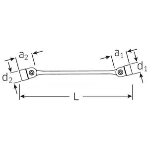 ประแจหกเหลี่ยมแบบยืดหยุ่นสองด้านยี่ห้อ Stahlwille - Product Image 2