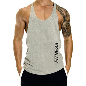 Custom Bodybuilding <b>Stringer</b> Solid Black Tank Top Cotton Man Sport Gym Weights <b>Vest</b> - Product Image 1
