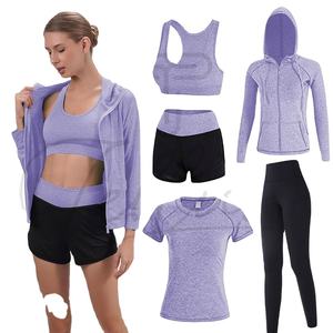 Nouveauté : Ensembles de yoga et fitness pour femmes, 5 pièces, vente en gros, personnalisables avec logo, pour l'extérieur et la salle de sport - Product Image 3