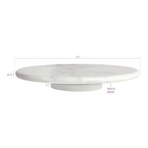 Pierre blanche marbre Lazy Susan vaisselle ronde de haute qualité décorer pierre paresseux Susan conceptions de luxe - Product Image 6