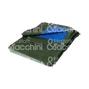 BÂCHE EN POLYÉTHYLÈNE Couleur bleu/vert Indéchirable Avec œillets en aluminium Poids environ 100g par m2 - Product Image 1