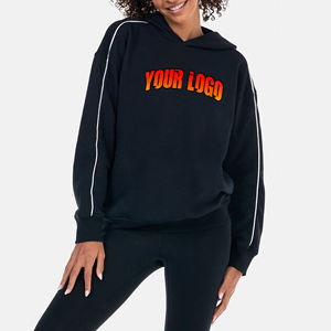 Sudadera con capucha de manga larga de algodón de alta calidad para mujer Logotipo personalizado Oversized Plain drop Shoulder Ropa informal Tallas grandes sudaderas con capucha para mujer - Product Image 6