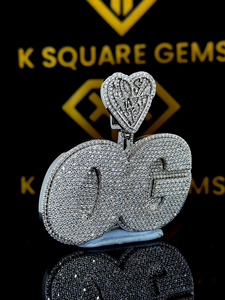 Número personalizado Hip Hop colgante, personaliza tu letra, colgante de número Hip Hop para hombres, colgante de moissanita, joyería Ice Out Hip Hop - Product Image 3