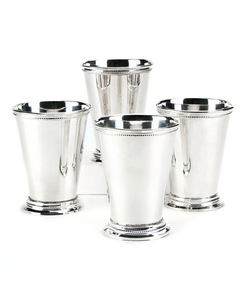 Bartender Bar Tools Julep Glass Silver Plated Drinkware Accesorios Martillado Cocktail Julep Cup Uso para fiesta y hogar - Product Image 2