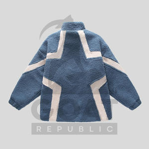 Chaquetas Unisex de Forro Polar Sherpa Resistentes al Viento para Exteriores, Cuello Alto, Logotipo Frontal, Más Vendidas, Oferta, Cómodas - Product Image 2