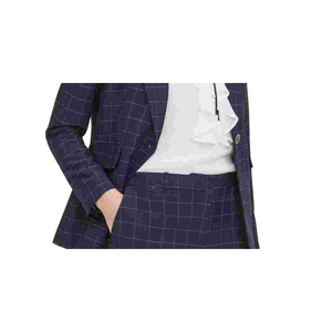 Blazer Monopetto da Donna Tommy Hilfiger Taglia 4 Blu con Stampa Tartan, dal Design Elegante - Product Image 3