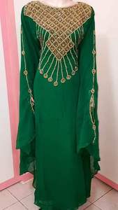 Caftan marocain magnifiquement coloré robe musulmane traditionnelle avec perles de pierre travail manuel nouveau design 2022 - Product Image 2