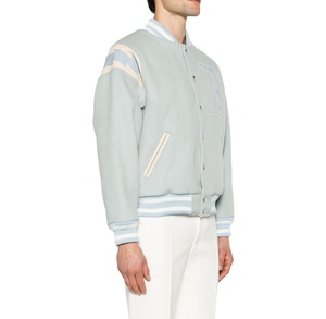 Chaqueta universitaria de lana personalizada para hombre, informal de invierno de alta calidad con mangas largas, de talla grande, al por mayor - Product Image 4
