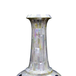 Jarrón de Flores de Mármol Elegante al por Mayor con Incrustaciones de Nácar, Jarrones de Mesa para Decoración del Hogar, Regalos de Navidad de Lujo - Product Image 4