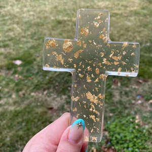 Cruz de Iglesia de Resina Epoxi con Bordes Lisos y Colores Vibrantes de Alta Calidad - Product Image 1