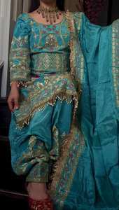 Conjunto de ropa de fiesta de diseñador para mujer Top elegante Dhoti Salwar Dupatta 2025 - Product Image 4