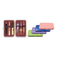 Kit de manicura y pedicura de grado de salón OEM y ODM, juego de cortaúñas con tijeras para cutículas, herramientas de aseo