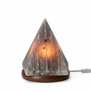 Lampe en sel de roche de l'Himalaya naturel fait à la main en forme de pyramide avec un style nautique, veilleuse pour la décoration de la maison ou de la chambre - Product Image 1