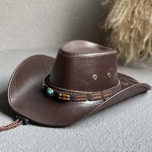 Chapeau de cowboy vintage formel en feutre de laine imprimé pour hommes et femmes, idéal pour les voyages en plein air, les fêtes, le sport, les affaires, la pêche et l'hiver - Product Image 4