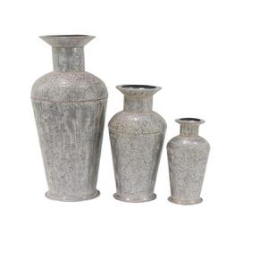 ผู้ผลิตเหล็กโลหะแจกันดอกไม้ที่มีการออกแบบใหม่อินเดียมือ Craved กระถางดอกไม้โลหะที่มีสีทอง - Product Image 3