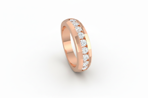 Anillo de Lujo 'Timeless' con Diamantes Naturales de Corte Brillante Redondo en Oro Sólido de 14K para Mujer - Product Image 3