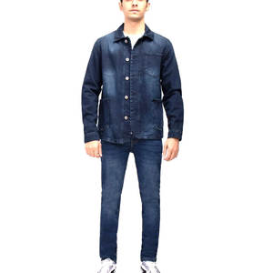 Veste en jean élégante, tenue décontractée OEM, vente en gros de veste en jean en coton de haute qualité pour hommes, veste en jean personnalisée pour hommes - Product Image 1