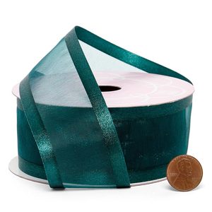 Satin Edged Arabesque Ribbon Luxury Floral Holographic Polyester Silk for Wedding Birthday Halloween Christmas Gift Wrapping - Product Image 3