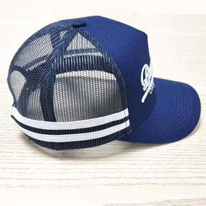 Casquettes de baseball en maille personnalisées de haute qualité, logo 3D personnalisé, 5 panneaux, ligne latérale, casquettes de camionneur en coton, casquette de camionneur 2026 - Product Image 2