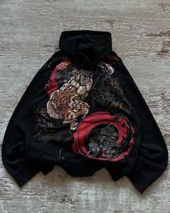 Best Quality Streetwear Embroidery Zip Up Hoodie For Unisex 100%Cotton 500GSM Flees Wholesale - Product Image 2