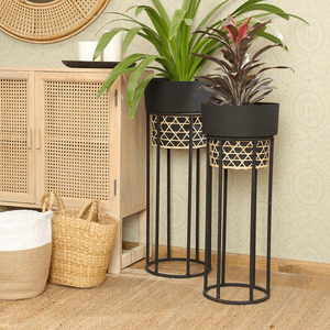 Macetas con estilo negro para el hogar y el jardín Acabado recubierto de polvo Eleve su vegetación con amor - Product Image 5