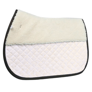 High Quality Fox Fur All Purpose Custom Made Saddle Pad | Poly-Cotton Blend, Adjustable <b>Velcro</b> <b>Straps</b>, Custom Size & Color - Product Image 1