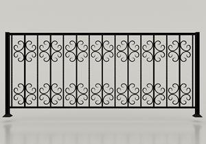 รางเหล็กกั้นระเบียง/ราวบันไดเหล็กประดับ/ราวบันไดเหล็กกลางแจ้งสำหรับระเบียงดีไซน์แบบโบราณที่ทันสมัย - Product Image 2