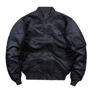 Veste bomber pour homme en cuir sur mesure en gros OEM, à épaules tombantes, mode, coupe ajustée décontractée - Product Image 1