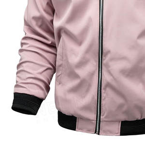 2023 personnalisé hommes coupe-vent toile Bomber veste support résistant à l'eau avant Zip Design à la mode hiver léger respirant - Product Image 6